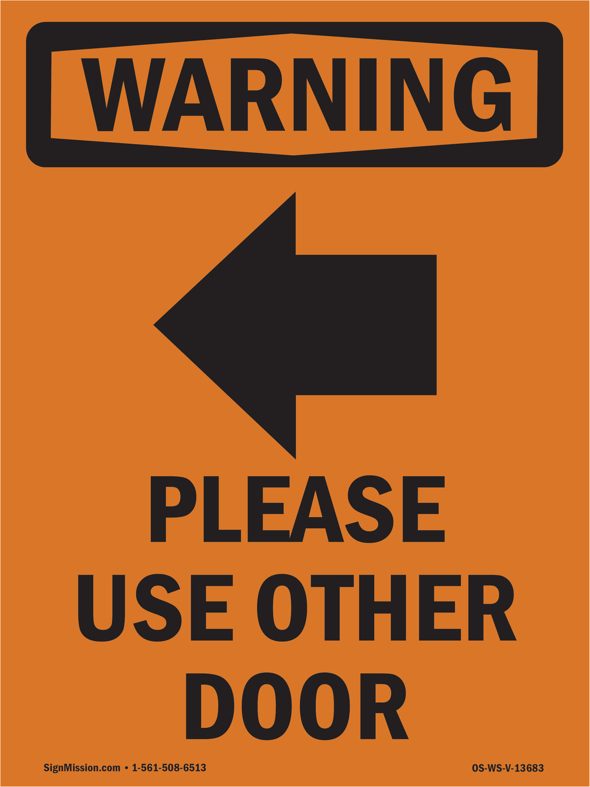 Please Use Other Door With Symbol