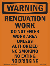 Renovation Work Do Not Enter
