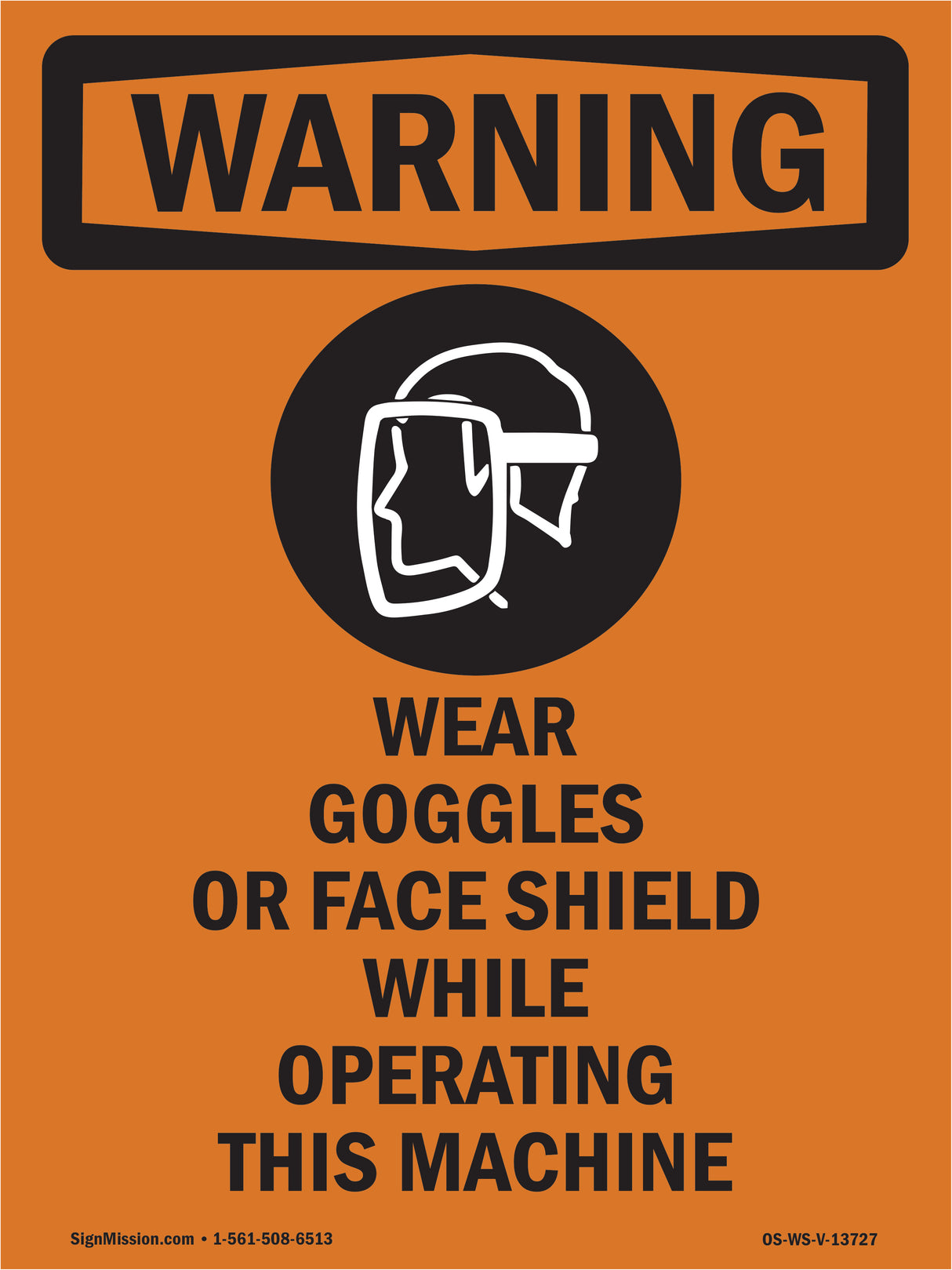 Wear Goggles Face Shield Operating Machine