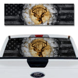 Deer Over Flag