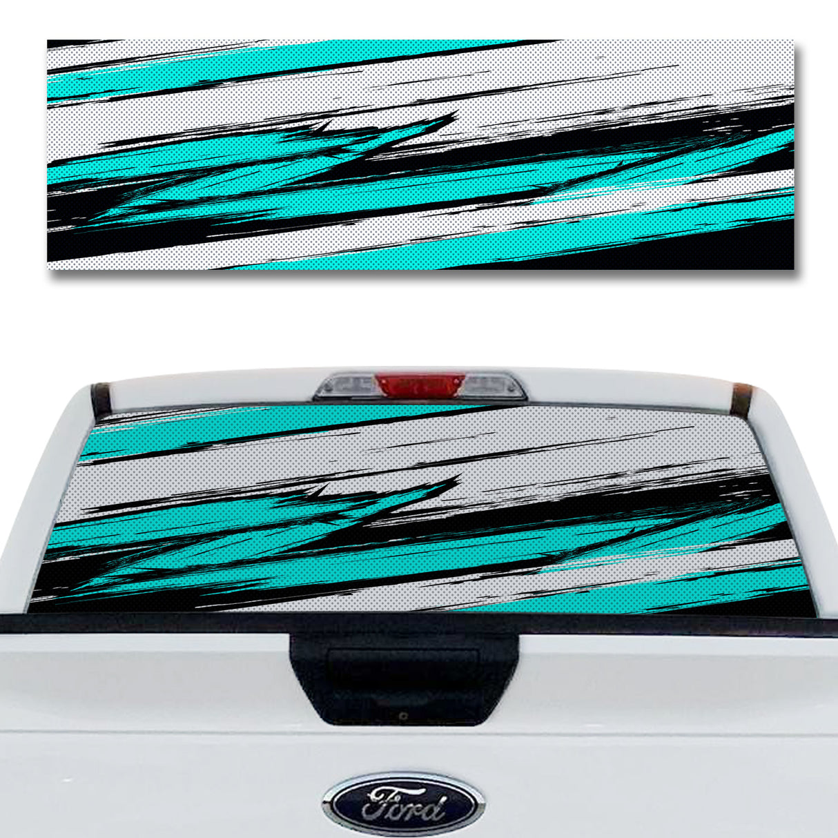 Grunge Stripe Cyan