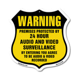 Warning Premises Protected By 24 Hour Audio And Video Surveillance By Entering You Agree To Be Audio & Video Recorded