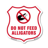 Alligator Warning Shield Sign Do Not Feed Alligators