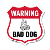 Dog Warning Shield Sign Bad Dog