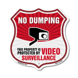 No Dumping Shield Sign This Property Is Protected By Video Surveillance