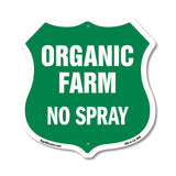 No Spray Shield Sign Organic Farm