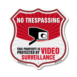 No Trespassing Shield Sign This Property Is Protected By Video Surveillance