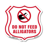 Alligator Warning Shield Sign Do Not Feed Alligators