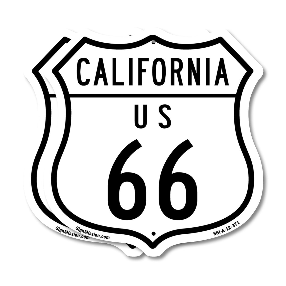California Route Marker Shield Sign Us 66