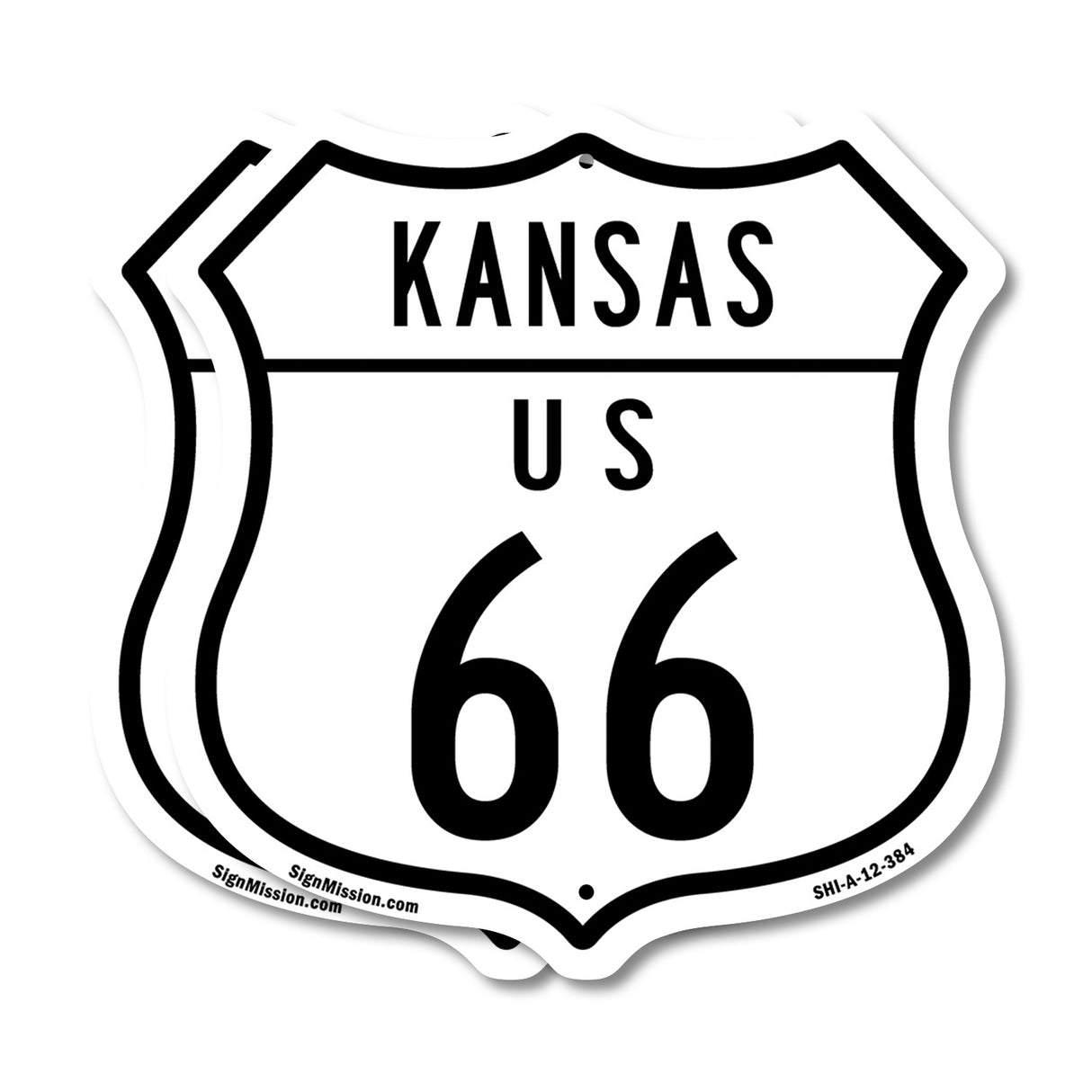 Kansas Route Marker Shield Sign Us 66