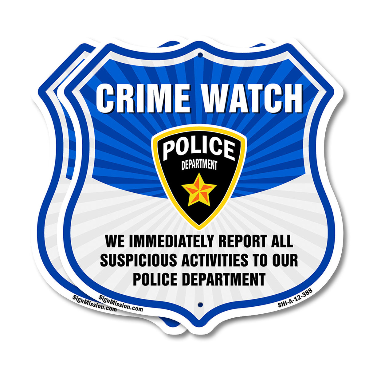 Neighborhood Crime Watch We Immediately Report All Suspicious Activities To Our Police Department