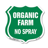 No Spray Shield Sign Organic Farm