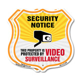 Security Notice Shield Sign This Property Is Protected By Video Surveillance