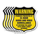 Warning Premises Protected By 24 Hour Audio And Video Surveillance By Entering You Agree To Be Audio & Video Recorded