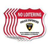Bilingual No Loitering Police Enforced No Se Permite Vagabundos Se Llamara A La Policia (English / Spanish)