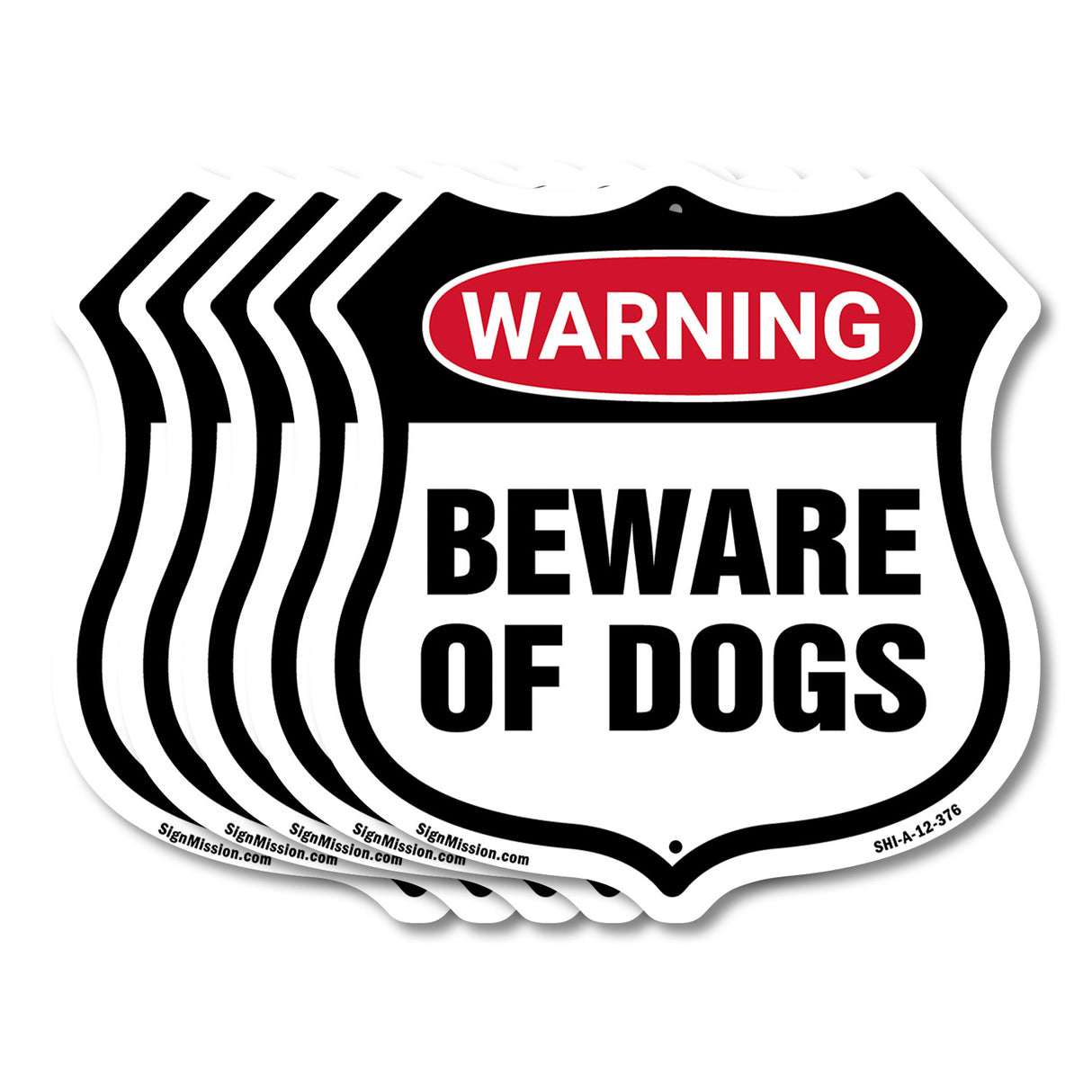 Dog Warning Shield Sign Beware Of Dogs