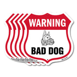 Dog Warning Shield Sign Bad Dog