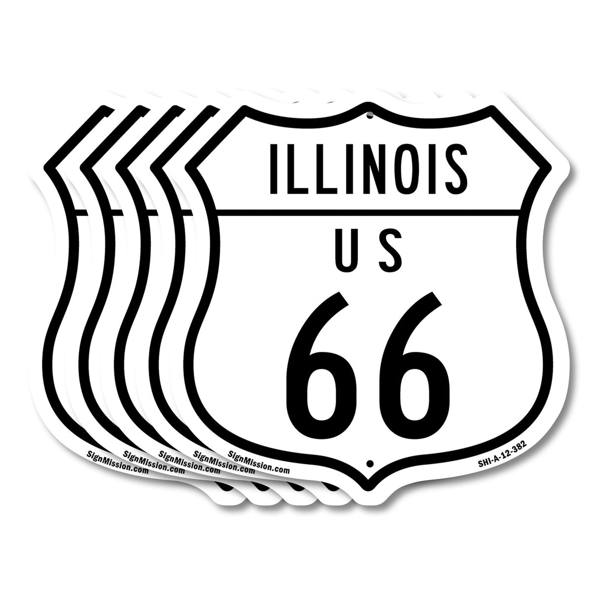 Illinois Route Marker Shield Sign Us 66