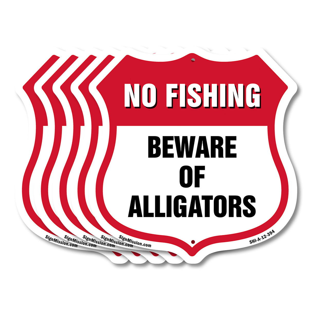 No Fishing Shield Sign Beware Of Alligators