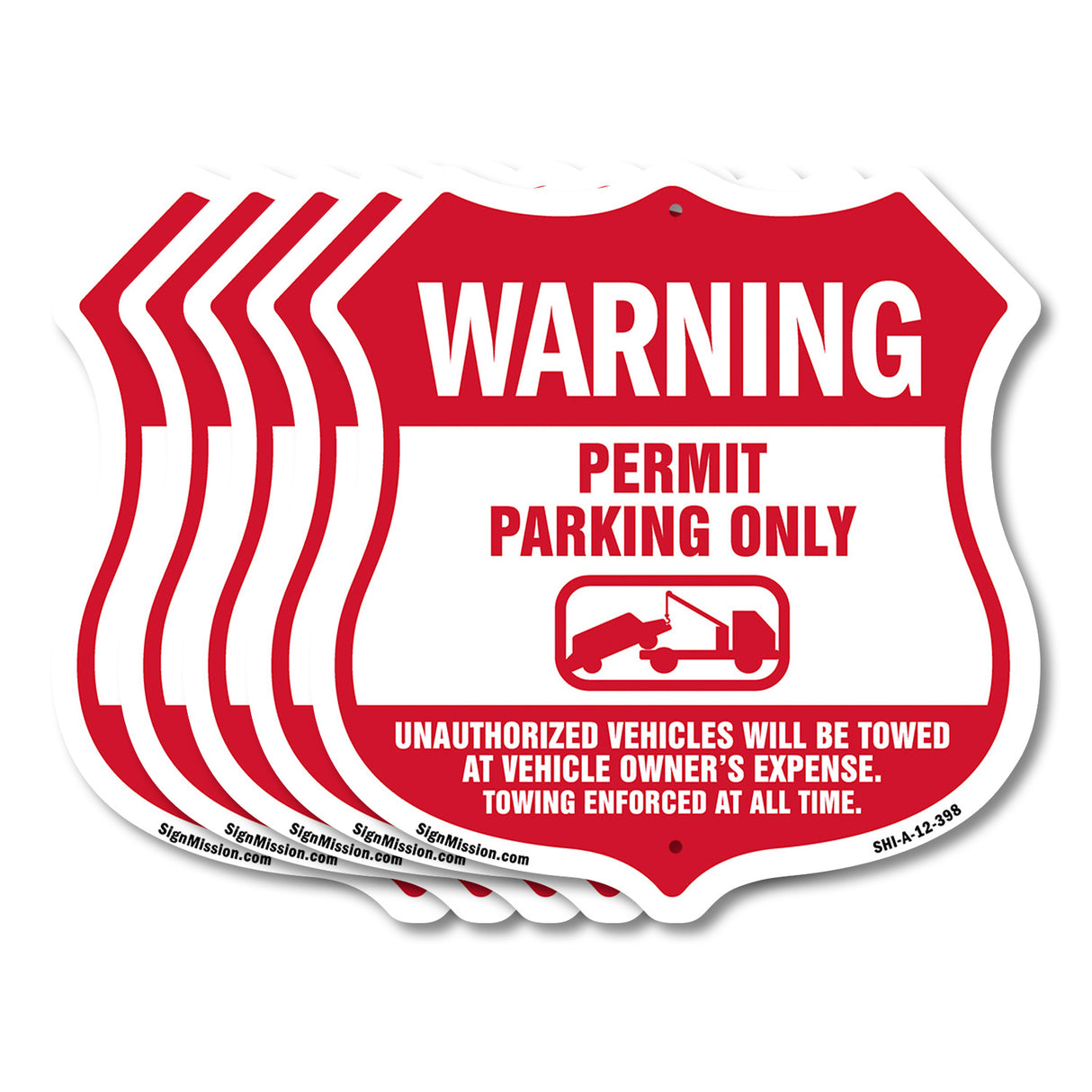 No Parking Without Permit Warning Permit Parking Only Unauthorized Vehicles Will Be Towed At Vehicle Owners Expense