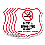 No Smoking Shield Sign This Is A Smoke Free Property Thank You For Not Smoking