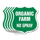 No Spray Shield Sign Organic Farm
