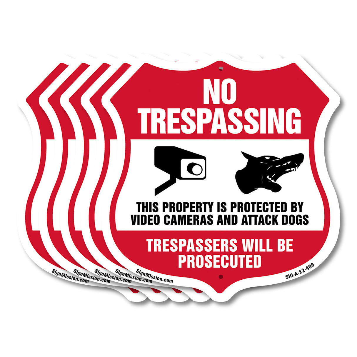 No Trespassing This Property Is Protected By Video Cameras And Attack Dogs Trespassers Will Be Prosecuted