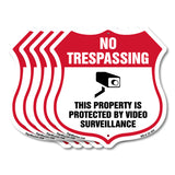No Trespassing Shield Sign This Property Is Protected By Video Surveillance