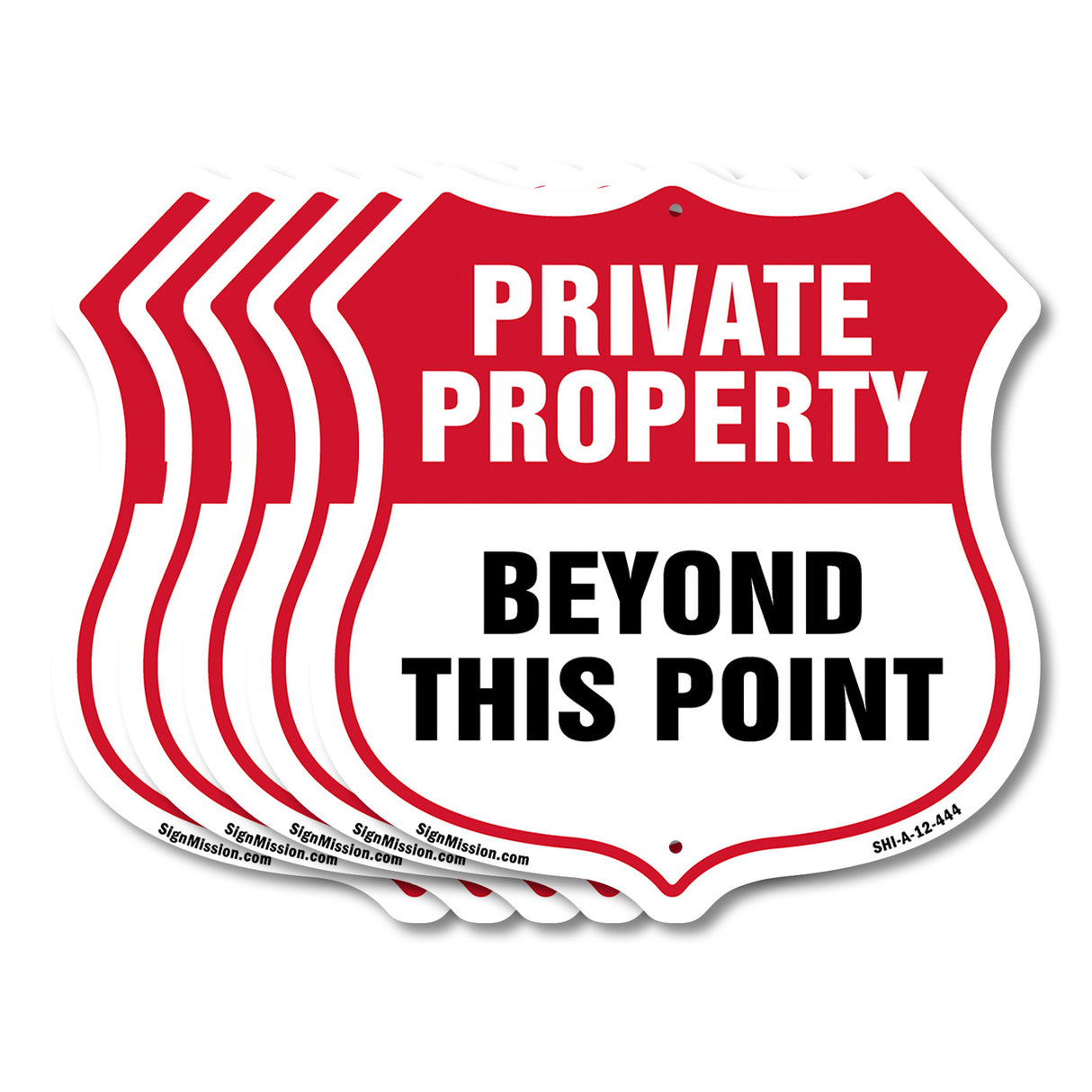 Private Property Shield Sign Private Property Beyond This Point