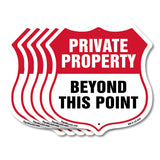 Private Property Shield Sign Private Property Beyond This Point