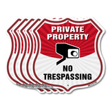 Private Property Shield Sign No Trespassing
