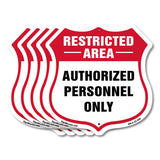 Restricted Area Shield Sign Authorized Personnel Only