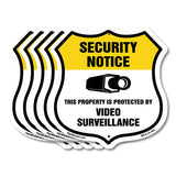 Security Notice Shield Sign This Property Is Protected By Video Surveillance