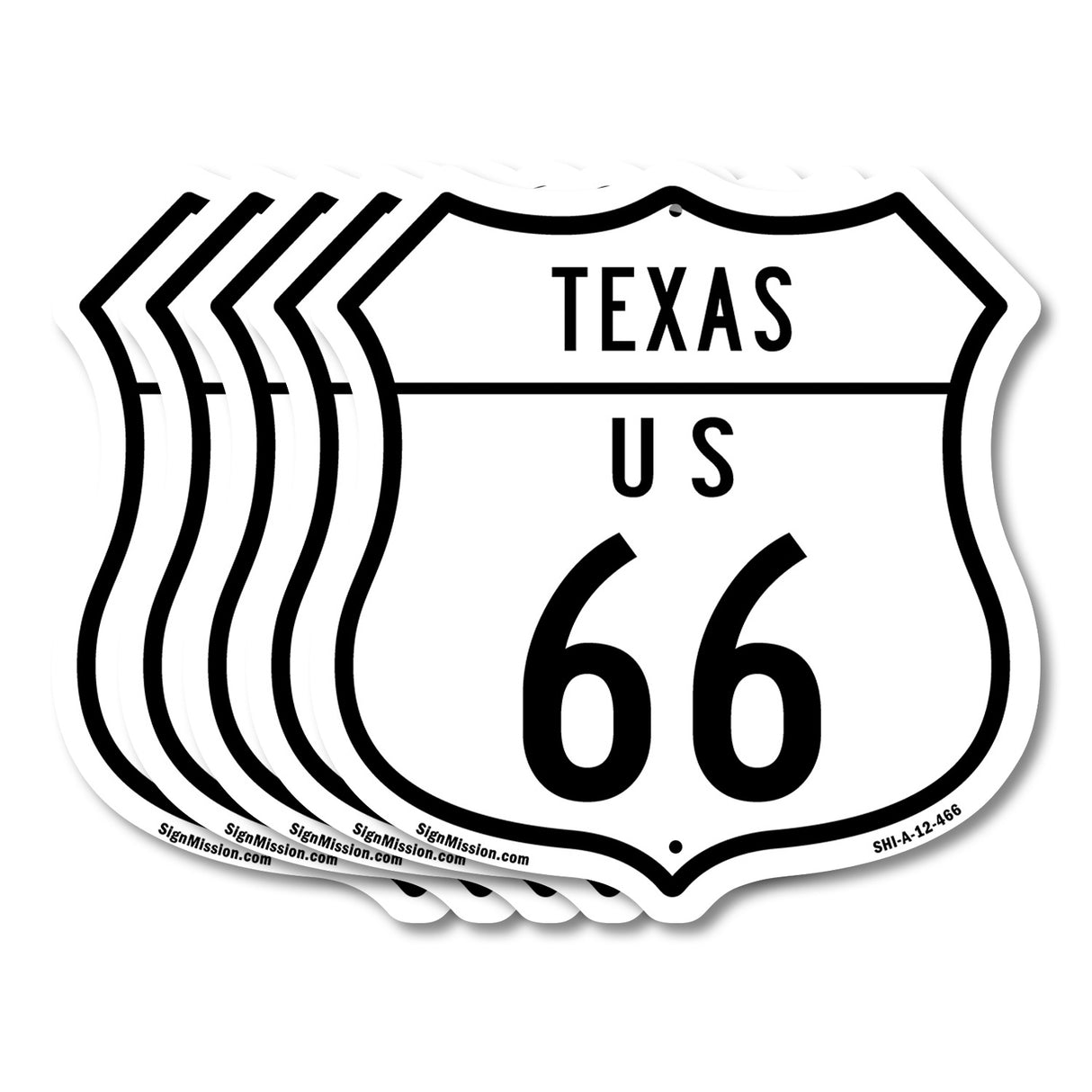 Texas Route Marker Shield Sign Us 66