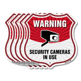Video Surveillance Shield Sign Warning Security Cameras In Use