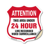 Attention This Area Under 24 Hour Live Recorded Video Surveillance