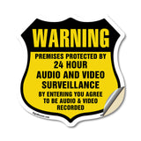 Warning Premises Protected By 24 Hour Audio And Video Surveillance By Entering You Agree To Be Audio & Video Recorded