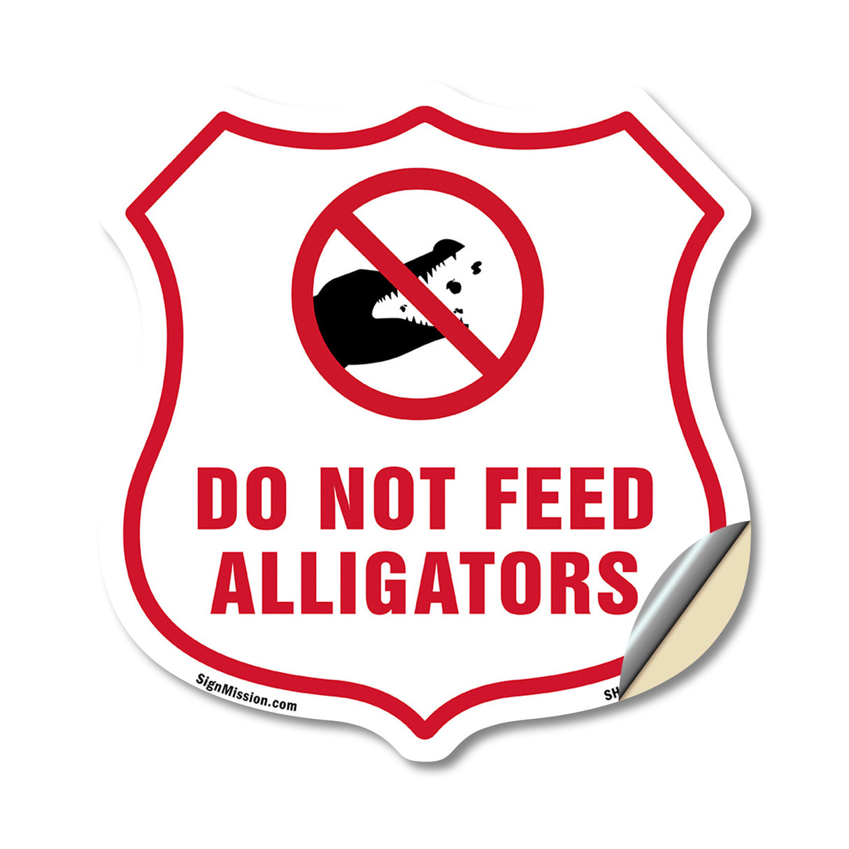 Alligator Warning Shield Sign Do Not Feed Alligators