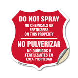 Bilingual No Spray Do Not Spray No Chemicals Or Fertilizers On This Property No Pulverizar (English / Spanish)