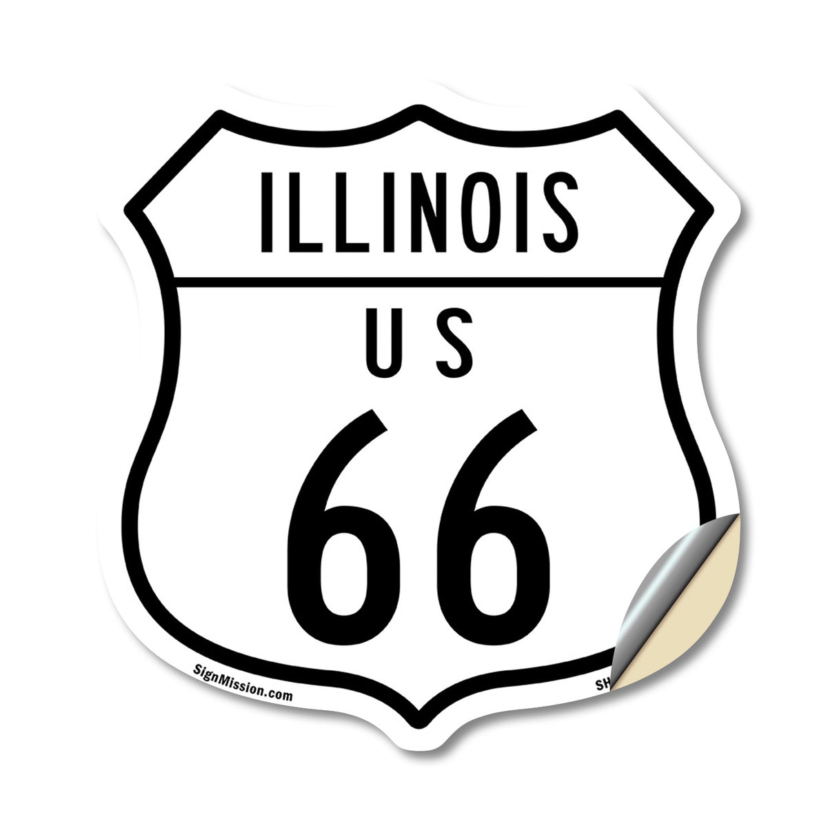 Illinois Route Marker Shield Sign Us 66