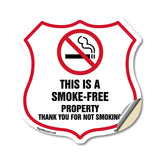 No Smoking Shield Sign This Is A Smoke Free Property Thank You For Not Smoking