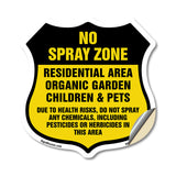 No Spray Shield Sign No Spray Zone Residential Area Organic Garden Children And Pets