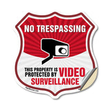 No Trespassing Shield Sign This Property Is Protected By Video Surveillance