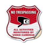 No Trespassing Shield Sign All Activities Are Monitored By Video Cameras