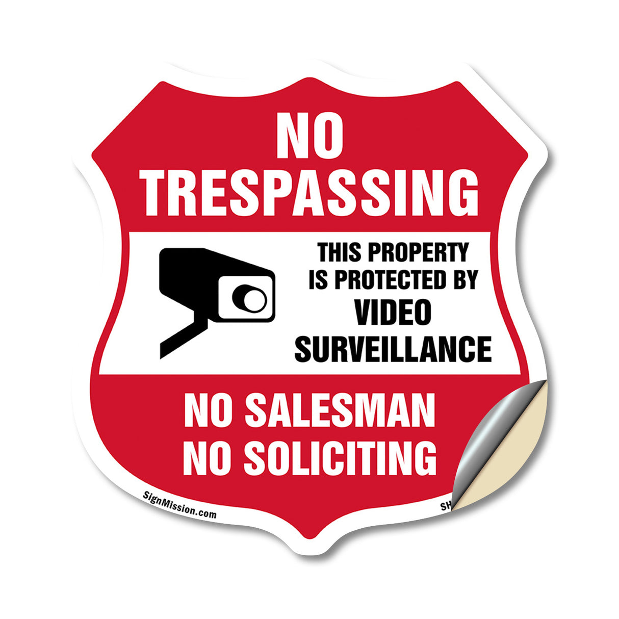 No Trespassing Sign This Property Is Protected By Video Surveillance No Salesman No Soliciting