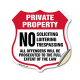Private Property No Soliciting Loitering Trespassing All Offenders Will Be Prosecuted To The Full Extent Of The Law