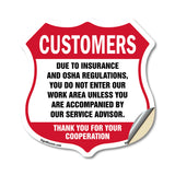 Restricted Area Customers Due To Insurance & Osha Regulations Do Not Enter Our Work Area Unless Accompanied By Service Advisior