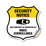 Security Notice Shield Sign This Property Is Protected By Video Surveillance