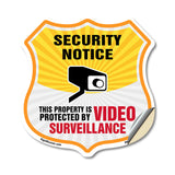 Security Notice Shield Sign This Property Is Protected By Video Surveillance