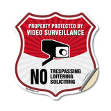 Video Surveillance Property Protected By Video Surveillance. No Trespassing Loitering Soliciting